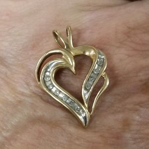 Gold and diamond pendant